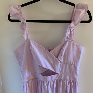 H&M Cutout Midi Dress with Ruffled Sleeves